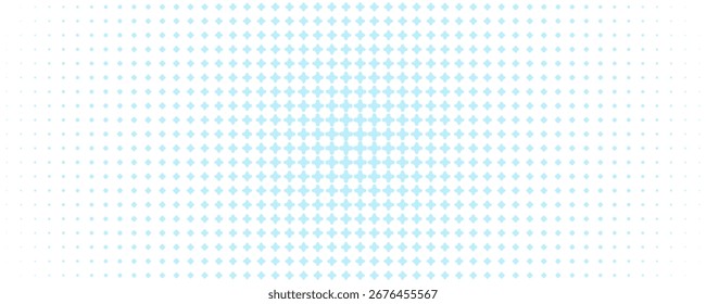 Fondo cruzado brillante Abstractas, patrón de degradado de semitono, textura de partículas brillantes. Fondo futurista para el diseño de tecnología de innovación de investigación científica médica, estilo científico. VECTOR BG