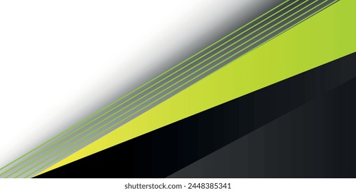 Abstract glowing curve lines on black background. Modern shiny green blue gradient geometric lines design. Futuristic technology concept. Suit for cover, poster, banner