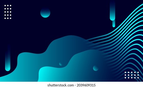 Resumen brillando el fondo azul oscuro con líneas para la tecnología y los negocios. vector