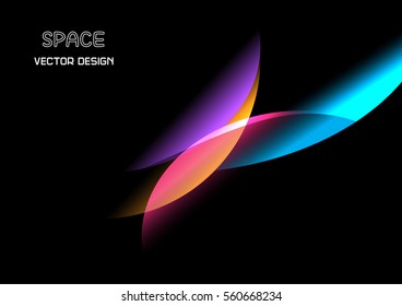 Abstract Glowing in the dark. Colorful gradient Vector Background.