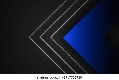 Linhas de seta diagonais brilhantes abstratas em um fundo. Gráficos modernos. Conceito futurista.