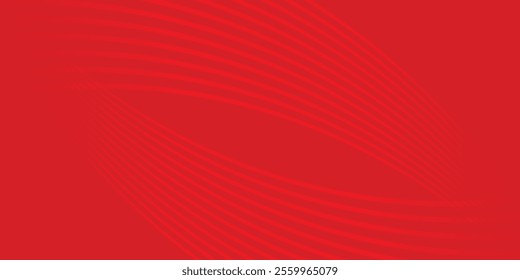 Abstract glowing diagonal lines on red background. Shiny red gradient stripes lines. Modern graphic. Futuristic concept. Horizontal banner template.