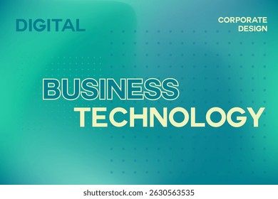 Abstract glowing digital futuristic background emerald color blurred gradient backdrop with flowing geometric shapes. Tech corporate design, modern technology. Ideal for website banner, presentation