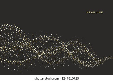 Abstract glowing festive background of dots.