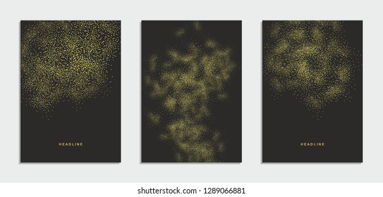Abstract glowing festive background of dots. Flyer, brochure, corporate identity.