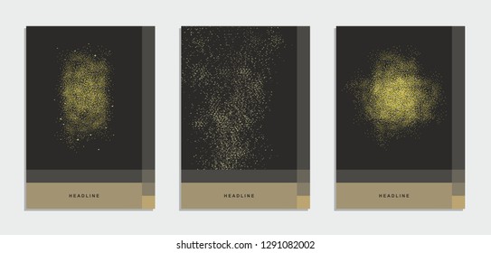 Abstract glowing festive flyer, brochure, corporate identity of dots.