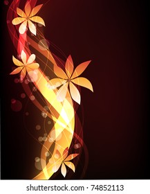 abstract glowing floral background