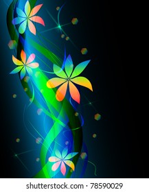 fondo floral brillante abstracto