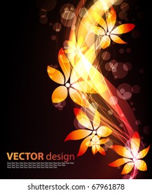 abstract glowing flower lights background