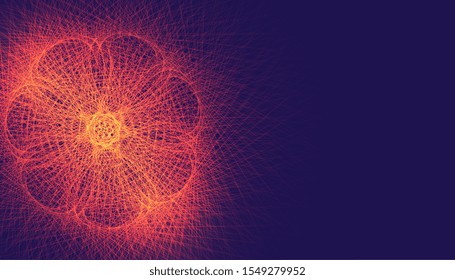 abstract glowing fractal lines digital background design