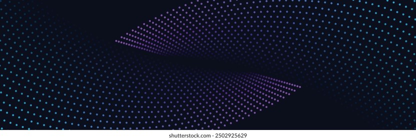 Abstrakte leuchtende geometrische Linien auf dunklem Hintergrund. Futuristisches Technologiekonzept für KI und alle digitalen Kommunikationen auch für Poster, Cover, Banner, Broschüre, Website