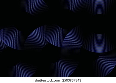 Abstractas líneas geométricas brillantes sobre fondo oscuro. Tecnología futurista