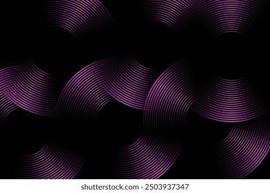 Abstractas líneas geométricas brillantes sobre fondo oscuro. Tecnología futurista