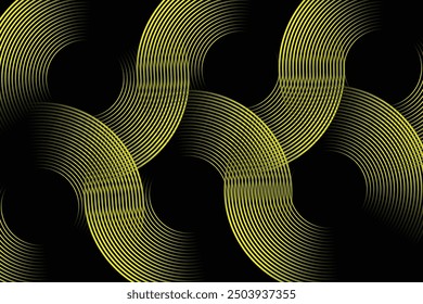 Abstract glowing geometric lines on dark background. Futuristic technology