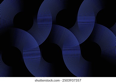 Abstract glowing geometric lines on dark background. Futuristic technology