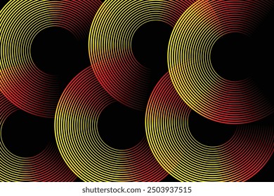 Abstract glowing geometric lines on dark background. Futuristic technology