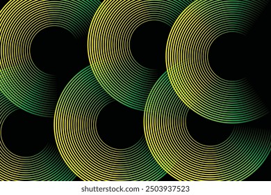 Abstractas líneas geométricas brillantes sobre fondo oscuro. Tecnología futurista