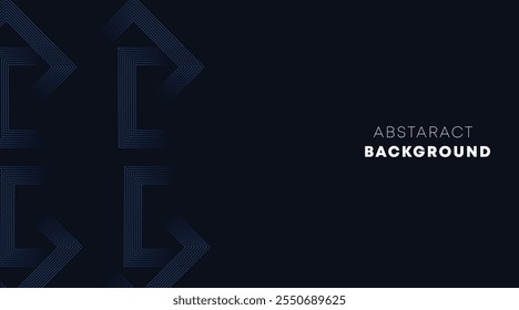 Abstract glowing geometric lines on dark background. Elegant shiny blue rounded lines pattern. Modern futuristic graphic. Suit for poster, banner, brochure, modern arts,social media and web.