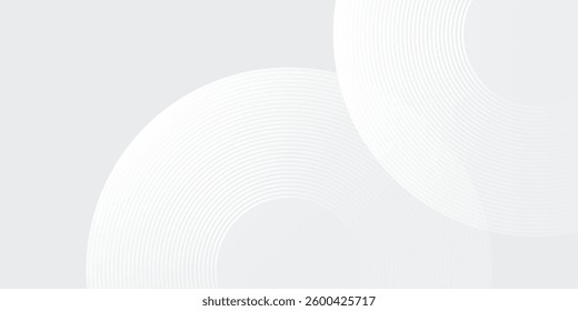 Abstract glowing geometric lines on gray background. Modern shiny blue circle background abstract