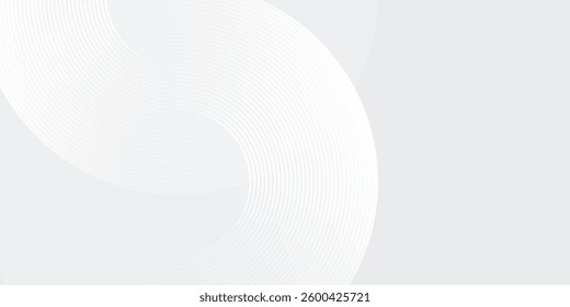 Abstract glowing geometric lines on gray background. Modern shiny blue circle background