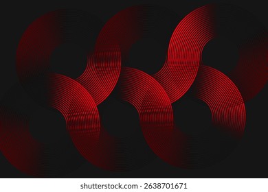 Abstract glowing geometric lines on dark background. Futuristic technology