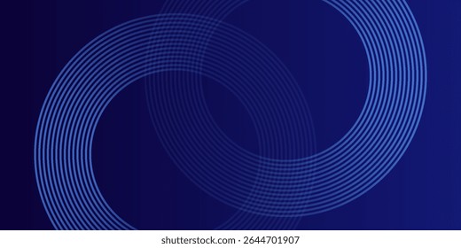 Linhas geométricas brilhantes abstratas sobre fundo escuro. Elegante azul brilhante padrão de linhas arredondadas. Gráfico futurista moderno. Terno para cartaz, banner, brochura, artes modernas