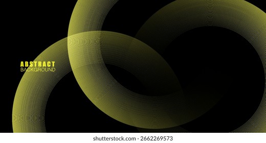 Abstract glowing geometric lines on dark background. Futuristic technology