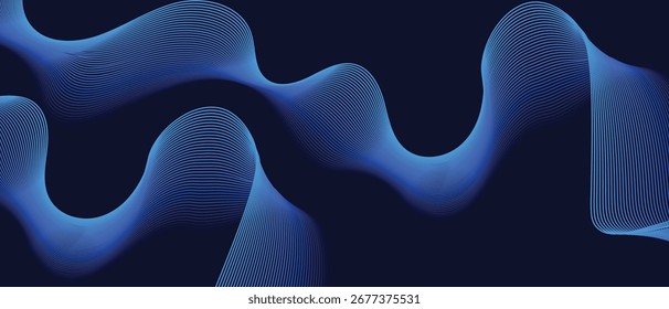 Abstract glowing geometric lines on dark background. Futuristic technology concept for AI and all Digital Communications.