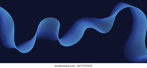 Abstractas líneas geométricas brillantes sobre fondo oscuro. Concepto de tecnología futurista para IA y todas las comunicaciones digitales.