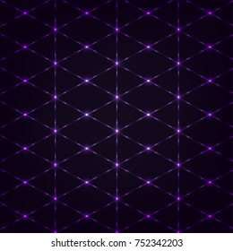Abstract glowing geometric pattern. Background with neon ornament.