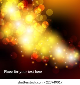 Abstract glowing golden background