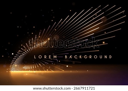Abstract glowing golden lines background