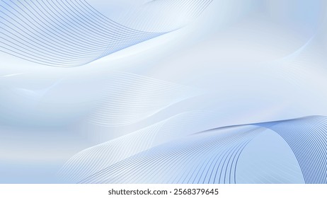 Abstract glowing gradient with flowing wave lines. Digital futuristic technology background