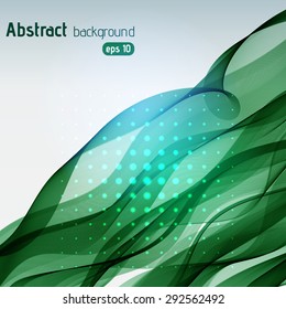 Abstract glowing green background