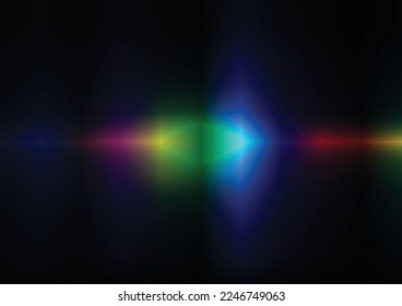Abstract glowing green and blue light color on dark background. vector illustration design.