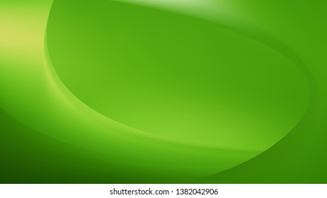 Abstract Glowing Green Wave Background Vector