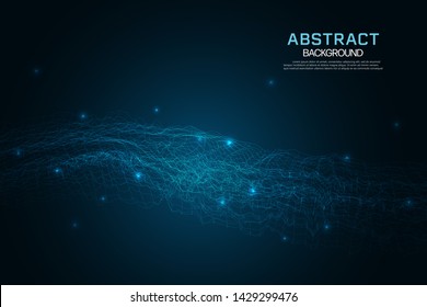 Abstract glowing grid background. Technology and internet concept background.