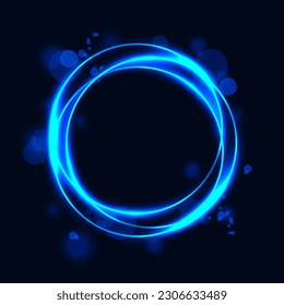 Abstract glowing halo ring. Background