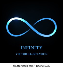 Abstract Glowing Infinity Symbol