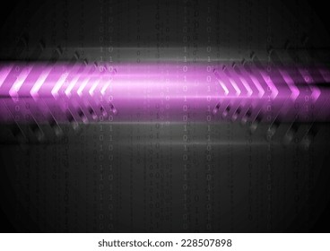 Resumen de luz brillante con flechas. Fondo del vector técnico