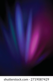 Abstrato luz brilhante feixes em tons azuis e roxos em um fundo escuro. Cenário futurista moderno ideal para tecnologia, arte digital, apresentações e designs criativos.
