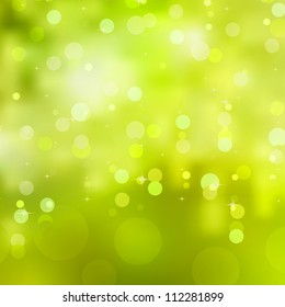 Abstract glowing light on a green background. And also includes EPS 8 vector