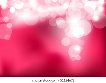 Abstract glowing light on a pink background