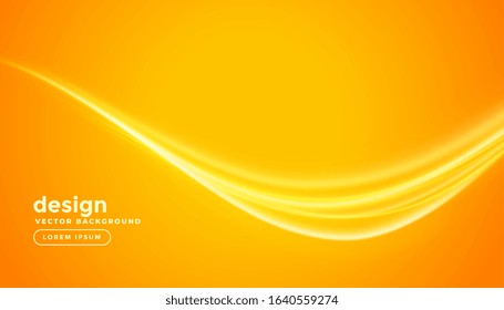 abstract glowing light wave on orange background