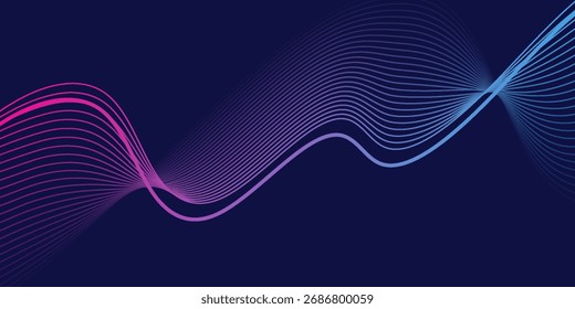abstrakter Hintergrund der leuchtenden Linie. abstrakter dunkelblauer Hintergrund.