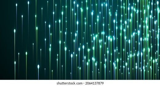 Abstract glowing line rays speed motion vector. Tech neon teal luminous elements. Scientific lines movement visual pattern. Speed motion complex backdrop.
