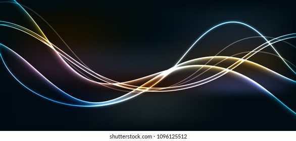 Abstract glowing lines
