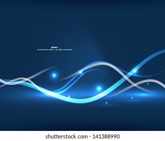Abstract glowing lines