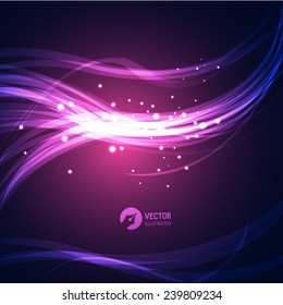Abstract glowing lines