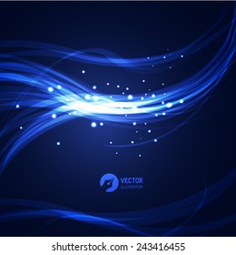 Abstract glowing lines